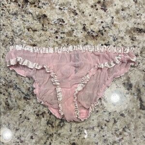 Victoria’s Secret Sexy Little Things Vintage Scrunchy Ribbon Trim Mesh Underwear